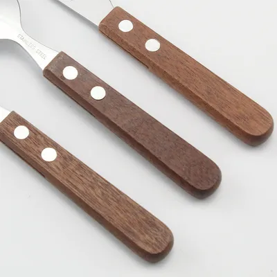 Stainless Steel Wooden Handle Pastry Tableware