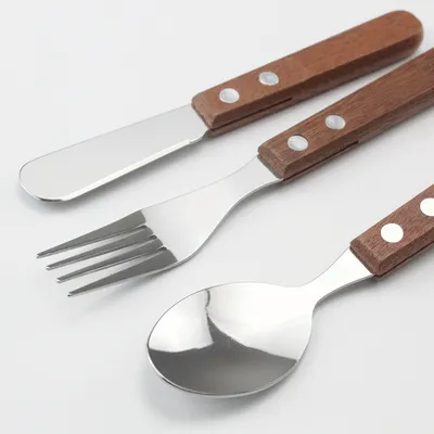 Stainless Steel Wooden Handle Pastry Tableware
