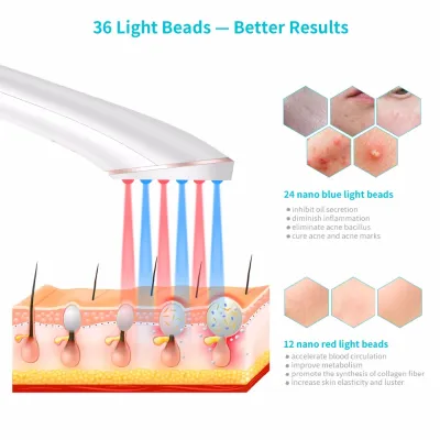 علاج حب الشباب اللاسلكي Xpreen Wireless Recharge Light Wash Appliance Eraclear Masker باستخدام الضوء الأزرق والضوء الأحمر