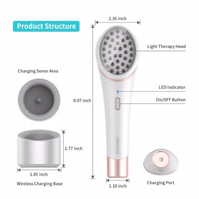 علاج حب الشباب اللاسلكي Xpreen Wireless Recharge Light Wash Appliance Eraclear Masker باستخدام الضوء الأزرق والضوء الأحمر