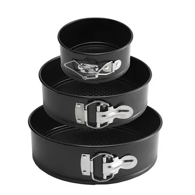 3PCS SET قالب كعكة غير لاصق، صينية خبز على شكل زنبرك، أدوات خبز دائرية