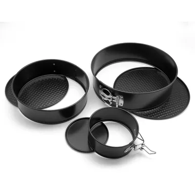 3PCS SET قالب كعكة غير لاصق، صينية خبز على شكل زنبرك، أدوات خبز دائرية