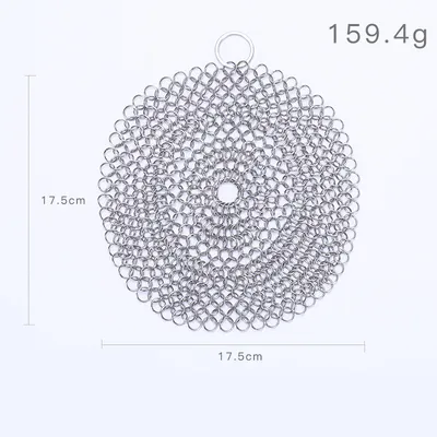 316 Cast Iron Cleaner Kitchen Rust Pot Pans Cleaning Scrubber Steel Rust Remover Scraper Brush Kit Metal Cleaning Brush