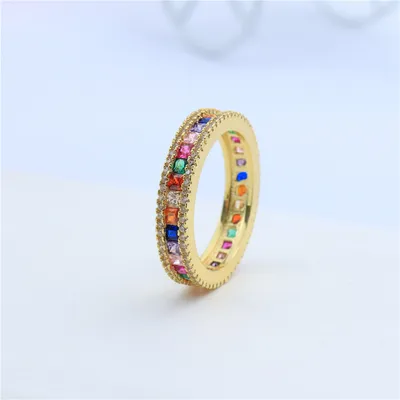 European And American Retro Wheel Inlaid Small Diamond Zircon Ring