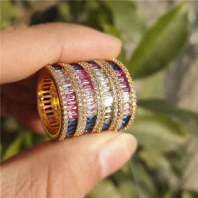 European And American Retro Wheel Inlaid Small Diamond Zircon Ring
