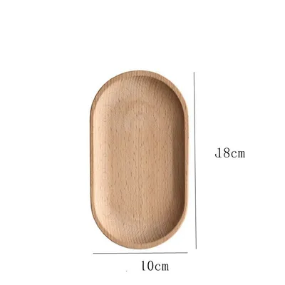 Creative Irregular Oval Japanese Solid Wood Dinner Plate
