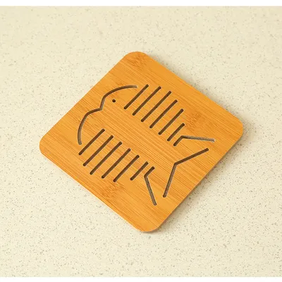 Hollow Wooden Coaster, Kitchen Thickened Anti-Scalding Heat Insulation Pad Placemat, Non-Slip Pot Mat, Bowl Mat, Plate Mat