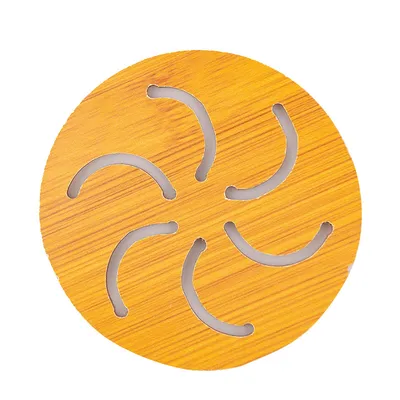 Hollow Wooden Coaster, Kitchen Thickened Anti-Scalding Heat Insulation Pad Placemat, Non-Slip Pot Mat, Bowl Mat, Plate Mat
