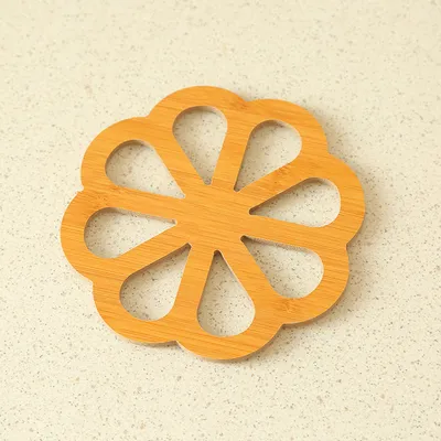 Hollow Wooden Coaster, Kitchen Thickened Anti-Scalding Heat Insulation Pad Placemat, Non-Slip Pot Mat, Bowl Mat, Plate Mat