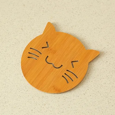 Hollow Wooden Coaster, Kitchen Thickened Anti-Scalding Heat Insulation Pad Placemat, Non-Slip Pot Mat, Bowl Mat, Plate Mat