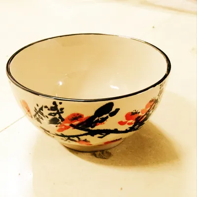 Retro Plum Blossom Household Ceramic Bowl