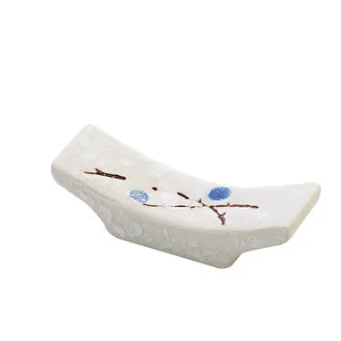 Japanese Style Plum Blossom Chopstick Holder Chopstick Pillow Ceramic Chopstick Holder Creative Kitchen Supplies Household Chopsticks Drag Chopstick Holder