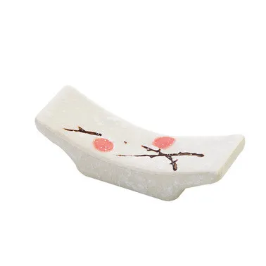 Japanese Style Plum Blossom Chopstick Holder Chopstick Pillow Ceramic Chopstick Holder Creative Kitchen Supplies Household Chopsticks Drag Chopstick Holder