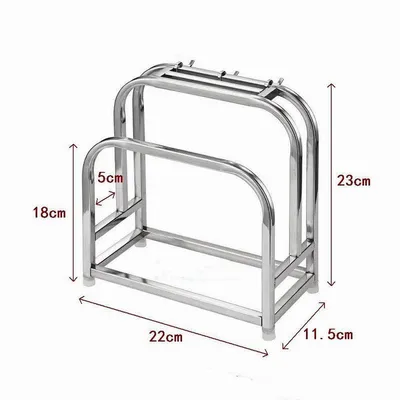 Stainless Steel Square Tube Knife Holder Knife Holder Cutting Board Rack Cutting Board Rack Kitchen Multi-Function Storage Racks Chopstick Holder
