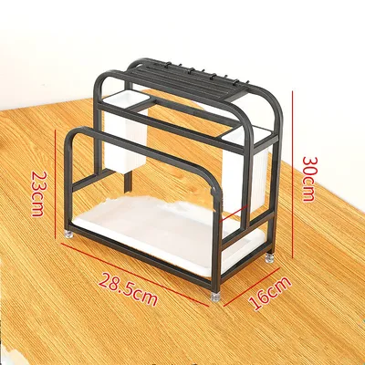 Stainless Steel Square Tube Knife Holder Knife Holder Cutting Board Rack Cutting Board Rack Kitchen Multi-Function Storage Racks Chopstick Holder