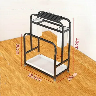 Stainless Steel Square Tube Knife Holder Knife Holder Cutting Board Rack Cutting Board Rack Kitchen Multi-Function Storage Racks Chopstick Holder