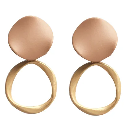 Boucles Doreilles Brunes Pour Femmes, Vintage, Mat, Goutte D'eau, En Metal, Tendance, Nouvelle Automne Hiver