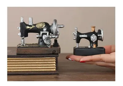 Retro Nostalgic Sewing Machine Antique Small Furnishings Creative Window Display Props Desktop Ornaments Resin Crafts