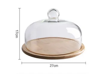 Fruit Tasting Plate With Cover Shop Transparent Glass Cover