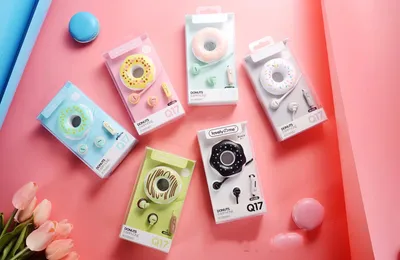 KEEKA New Creative Macaron Q17 Donut Cartoon Headphones With Mark