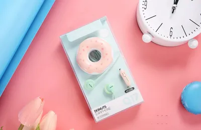 KEEKA New Creative Macaron Q17 Donut Cartoon Headphones With Mark