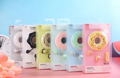 KEEKA New Creative Macaron Q17 Donut Cartoon Headphones With Mark