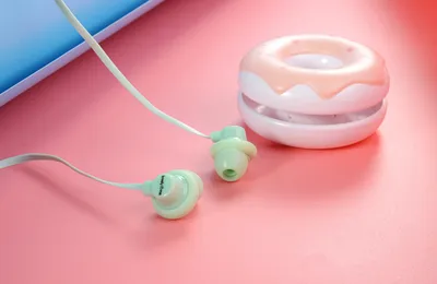 KEEKA New Creative Macaron Q17 Donut Cartoon Headphones With Mark