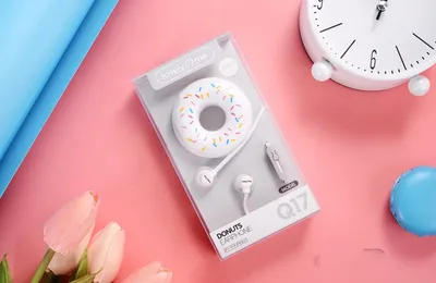 KEEKA New Creative Macaron Q17 Donut Cartoon Headphones With Mark