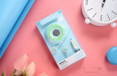 KEEKA New Creative Macaron Q17 Donut Cartoon Headphones With Mark