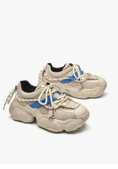 All-Match Casual Sports Shoes Women'S Thick-Soled Increase Korean Version Of Old Shoes Students Wenzhou Wholesale Lace Tide