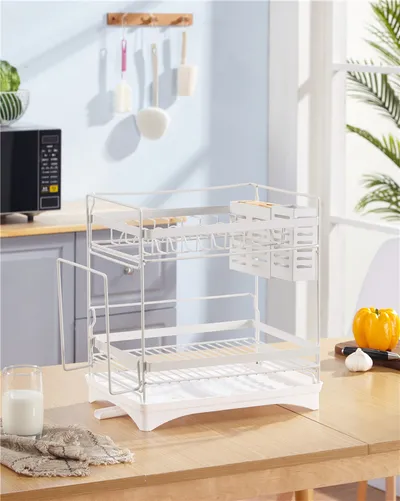 Stainless Steel Sink Dish Drying Rack Dish Cup Drainer Rack Kitchen Storage Shelf Rack Organizer Holder Drainer Shelf