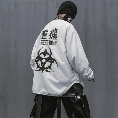 Guochao Functional Wind Big Pocket Loose Casual Jacket Shirt