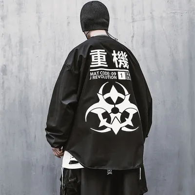 Guochao Functional Wind Big Pocket Loose Casual Jacket Shirt