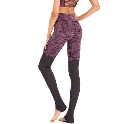 Colorful Thread Stitching Stepping Exercise Yoga Two-Piece Suit