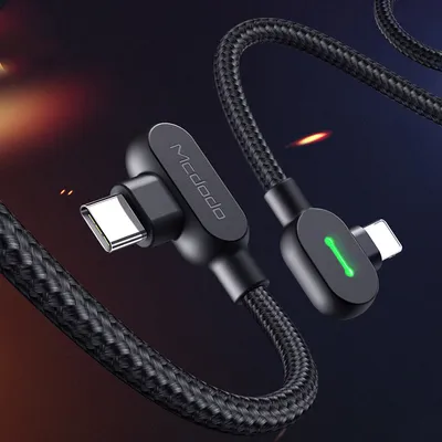 Compatible with Apple, Maiduoduo Pd Fast Charging Double Elbow Suitable For Iphone 8 X Xr Mobile Game Charging Cable