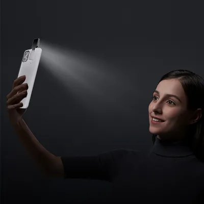 Creative Selfie Fill Light Mobile Phone Case 12pro Protective Cover Beauty Light Mobile Phone Case