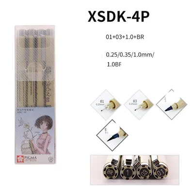 Japanese Cherry Blossom Needle Pen Hand-Painted Waterproof Hook Line Pen Architectural Design Comic Stick Drawing Pen Watercolor Drawing Line Pen