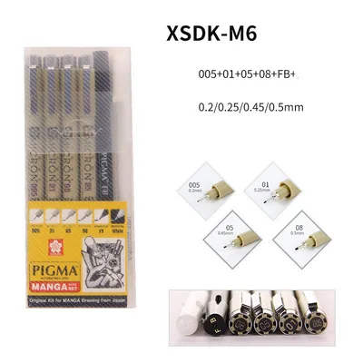 Japanese Cherry Blossom Needle Pen Hand-Painted Waterproof Hook Line Pen Architectural Design Comic Stick Drawing Pen Watercolor Drawing Line Pen