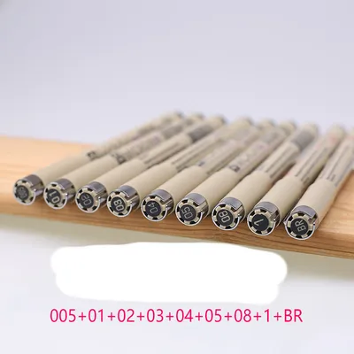 Japanese Cherry Blossom Needle Pen Hand-Painted Waterproof Hook Line Pen Architectural Design Comic Stick Drawing Pen Watercolor Drawing Line Pen
