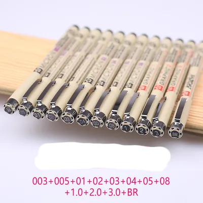 Japanese Cherry Blossom Needle Pen Hand-Painted Waterproof Hook Line Pen Architectural Design Comic Stick Drawing Pen Watercolor Drawing Line Pen