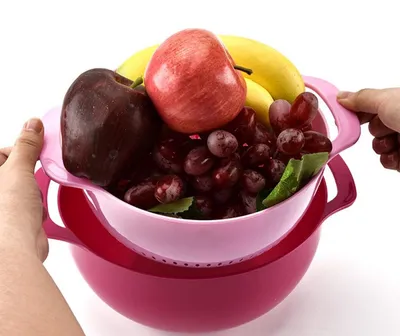 Powder Sieve For Washing Vegetables, Draining Basket, Salad Mixing Plate