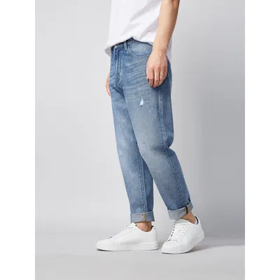 Small Straight Mid-Rise Jeans Men's Spring And Summer New Thin Men's Casual Pants