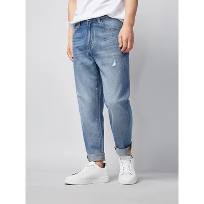 Small Straight Mid-Rise Jeans Men's Spring And Summer New Thin Men's Casual Pants