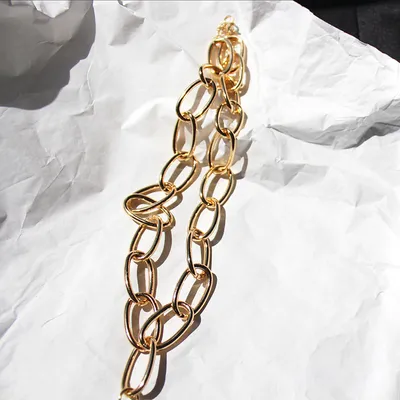 Cross-Border Jewelry Large Gold Chain European And American Metal Ins High-Quality Hip-Hop Love Pendant Necklace Chocker778