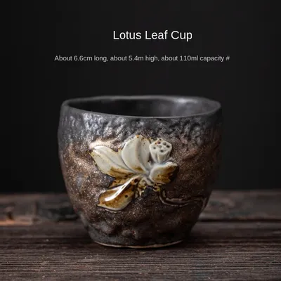 Japanese Gilding Iron Glaze Tea Cup Ceramic
