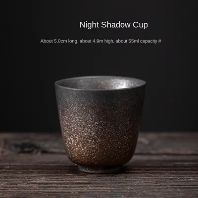 Japanese Gilding Iron Glaze Tea Cup Ceramic