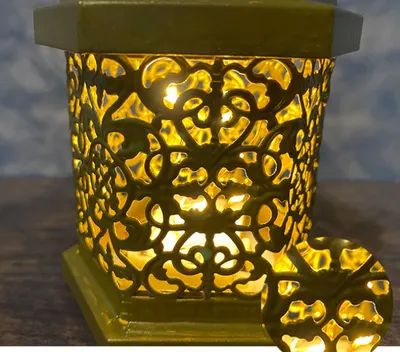Home Decor Metal Lantern Eid Mubarak Night Led Ramadan Decoration Muslim Party Supplies Gift