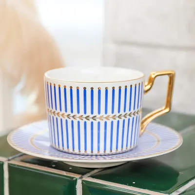 Coffee Cup And Saucer Set Household Afternoon Tea Flower Tea Cup