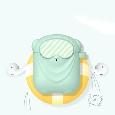 Compatible with Apple, Cartoon Silicone Protective Cover Is Suitable For Bluetooth Headset Airpods