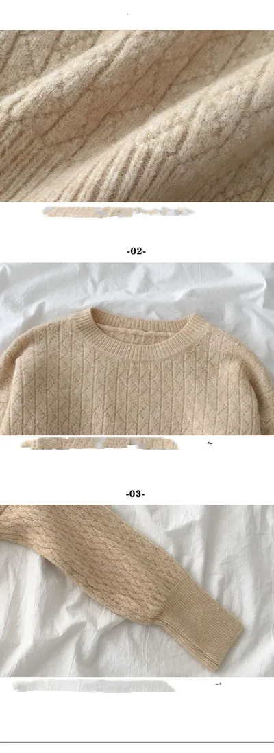 Women's Korean Lazy Style Casual All-match Loose Long Sleeve Pullover Top